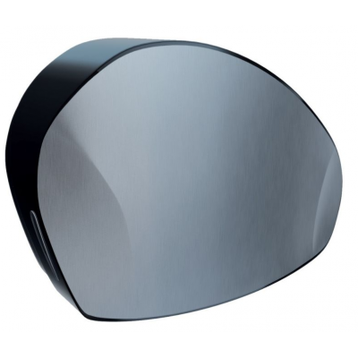 Pojemnik papieru toaletowego z uchwytem na resztkę rolki Merida Mercury kolor czarny, stal nierdzewna i tworzywo ABS